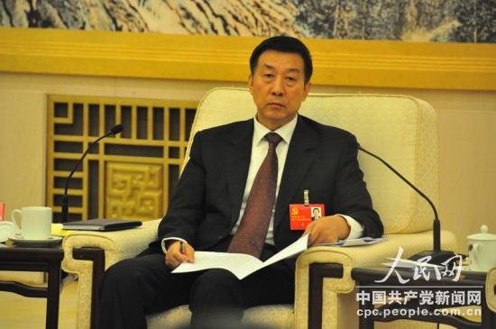 十八大代表、國資委主任王勇。人民網(wǎng)記者 曹華攝
